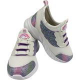 SİA ÇANTA SİMLİ STAR KIDS COMFORTLİNE ORTAPEDİK KAYDIRMAZ TABAN NEFES ALAN AYAKLAR LASTİK BAĞCIKLI ÇOCUK AYAKKABI - Beyaz - Mor