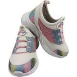 SİA ÇANTA SİMLİ STAR KIDS COMFORTLİNE ORTAPEDİK KAYDIRMAZ TABAN NEFES ALAN AYAKLAR LASTİK BAĞCIKLI ÇOCUK AYAKKABI - Beyaz - Pembe