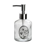 Sia Gül Desen 300 ml 7,6x15,5 cm Cam Sıvı Sabunluk