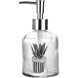 Sia Kaktüs 1 Desen 300 ml 7,6x15,5 cm Cam Sıvı Sabunluk