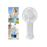 Sıa Mini Fan,Telefon Tutucu,Portatif El Vantilatörü Beyaz 9,3X19cm Usb Şarjlı El Fanı