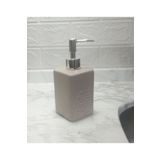 Sia SERAMİK SIVI SABUNLUK BEJ MODERN 7X7X17CM 300ML BANYO SETİ