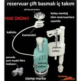 Siamp Klozet Rezervuar Çift Basmalı İç Takım Yeni Tasarım Filtre