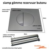 SİAMP TEMA GÖMME REZERVUAR BUTONU KARE YUVARLAK DÜĞMELİ
