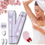 Sianova Bloomshave - 2'si 1 Arada Kadın Vücut Tıraş Makinesi,ıpx7 Su Geçirmez, Islak ve Kuru Kullanım, Usb-C Şarj, Vücut, Yüz, Bacaklar ve Koltuk Altı Için (Mor)