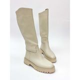 Siba Shoes Brina Deri Kadın Bej Çizme