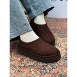 Siba Shoes Yula Içi Kürklü Işleme Detaylı Acı Kahve Süet Kadın Bot - Kahverengi