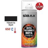 Sibax 650 Derece Siyah Isıya Dayanıklı Sprey Boya 400 ml