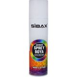 Sibax Akrilik Sprey Boya 250ML Mat Siyah RAL9005 - 1 Adet - 3 Renkli ve Çapa Fenerli