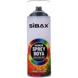 Sibax Akrilik Sprey Boya 400ML Mat Siyah RAL9005 - 1 Adet - 3 Renkli ve Çapa Fenerli
