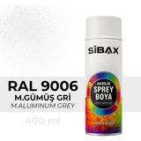 Sibax Akrilik Sprey Boya Gümüş Gri (Ral 9006)400ML