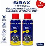 Sibax Sb 4000 Çok Amaçlı Multi Pas Sökücü Yağlayıcı Sprey 200 ml 2 Adet