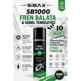 Sibax SB1000 Fren Balata ve Genel Temizleyici Sprey 500 ml (10 ADET)