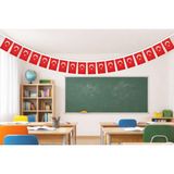 Sibel Günay Butik Türk Bayraklı Kağıt Süs Bayrak Seti 18X12 Cm|40 Adet| Ipli Okul ve Bayram Süsleme Bayrağı - Kırmızı - 18 cm - 12 cm - İpli