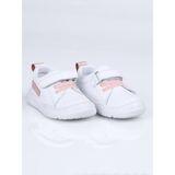 Sibel Kids S.035 Hakiki Deri Lastikli Ilk Adım Spor Ayakkabı Beyaz-Pudra - 19 - Beyaz - Pudra