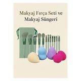 SİBELA BEAUTY GÜZEL GÖRMEK GÜZEL DÜŞÜNDÜRÜR Makyaj Fırçaları, 4'lü Makyaj Süngeri Seti 17 Parça Makyaj Seti