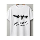 SİBELİZE Unisex Atatürk Göz ve İmza Baskılı Tişört