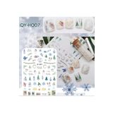 Sibelon 3D Kabartmalı Nail Art Sticker Kendinden Yapışkanlı Tırnak Sticker Takma Tırnak Süsleme