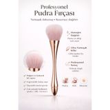 Sibelon Premium Soft Touch Allık & Pudra Fırçası – Rose Gold Ergonomik Profesyonel Makyaj Fırçası