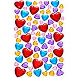 Sibelon Taş Sticker Kalp Yapışkanlı Saç, Yüz, Tırnak Ve Süs Taşı Dekor Işıltılı inci Boncuk Makyaj Nail Art Okul Defter Kitap Süs