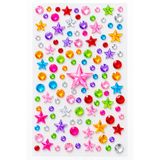 Sibelon Taş Yıldız Sticker Rhinestone Yapışkanlı Saç, Yüz, Tırnak Vücut Ve Süs Taşı Dekor Işıltılı inci Boncuk Makyaj Nail Art Okul Defter Kitap Süs