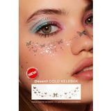 Sibelon Yüz Çili Çil Parıltısı Party Işıltısı Geçici Dövme Tattoo Glitter Gold Sticker