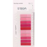 sibga tasarım Şeffaf Pembe Tonlar Plastik Postit Kitap Ayracı Post it Ayraç Postit Sticker Not Kağıdı 200 Yaprak