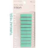 sibga tasarım Şeffaf Turkuaz Yeşili Renkli Postit Post-it Post It. Kitap Ayracı Ayraç Postit Sticker Not Kağıdı