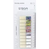 sibga tasarım Simli Parlak Gümüş Rengi Postit Post-it Post it. Kitap Ayracı Ayraç Plastik Postit Sticker Not Kağıdı 200 yaprak