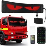 Sıbı Lıghtıng LED Gözler, 12 x 60 cm Devil Eyes LED Gösterge, Uzaktan Kumandalı ve Bluetooth Uygulamalı, Kendin Yap Programlanabilir, Esnek LED Kayan Yazı, Otomobil, Kamyon, Reklam, Parti Dekorasyonu