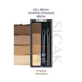 Sıcak Alt Tonlu Kaş Farı Paleti Clıo Kill Brow Shaping Powder Brow (01 Natural Warm Brown)