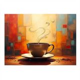 Sıcak Kahve Kupası Dekoratif Mdf Tablo 35cm X50cm
