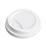 Sıcak Karton Kağıt Çay Kahve Bardak Kapağı - Emzikli Kapak - 8 Oz - Beyaz - 500 Adetlik Koli