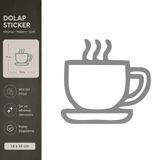 Sıcak Kupa Mat Gri Dekoratif Folyo Sticker 14X14 Cm