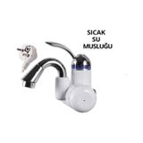 Sıcak Musluk Elektrikli Sıcak Musluk Ani Su Isıtıcı Şofben Musluk Dsg-5 Beyaz