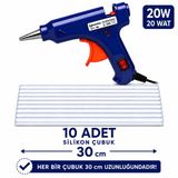 Sıcak Silikon Tabancası 20W Güç | Silikon Çubukları Hediyeli, Hobi ve El İşi, DIY Projeleri, Tamirat ve Dekorasyon, Pratik Kullanım