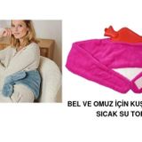 Sıcak Su Torbası Bel ve Omuz Icın Kusak Seklınde Peluş Pembe Termofor 1500ML 160X22CM