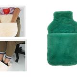 Sıcak Su Torbası Cepli Yeşil Peluş Termofor 32,5X17,5Cm 1500 Ml