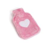 SICAK SU TORBASI PELUŞ KALPLİ PEMBE 26x17x2cm 1 Litre