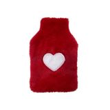 SICAK SU TORBASI PELUŞ KALPLİ,KIRMIZI TERMOFOR 27X17X2CM 1 LİTRE