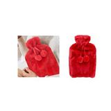 Sıcak Su Torbası Ponponlu Kırmızı 26X17X2Cm 750Ml