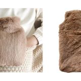 Sıcak Su Torbası Yan Cepli Bej Peluş Termofor 26X17X2Cm 750Ml