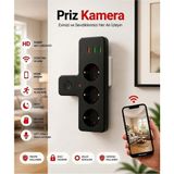 Sıcak Takip 3'lü Termal Akım Korumalı Bebek Bakıcı Priz Güvenlik Kamerası Wi-Fi 1080P Hd 4K Kamera