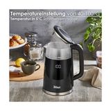 Sıcaklık Ayarlı Cam Su Isıtıcısı 1,7 L (40 °c Ila 100 °c) - Bakım Fonksiyonu - Sıcaklık Seçimli LED Ekran - 2200 W - %100 Bpa Içermez