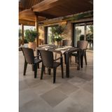 Side 4 Kişilik Rattan Masa Sandalye Takımı Siyah