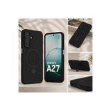 SİDE EYE - Samsung Galaxy A27 İçin Kılıf MagSafe İle Uyumlu Yüzük Standlı Telefon Kılıfı Kapak - Siyah