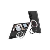 SİDE EYE Samsung Galaxy Z Fold 8 Ultra İçin Sert PC Katlanabilir Yüzük Standlı Kamera Korumalı MagSafe İle Uyumlu Telefon Kılıfı Kapak - Siyah