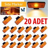 Side Marker Kamyon Tır Dorse Led Yan Lamba 20 Adet Sarı 24 V...