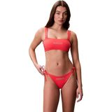 Side Tie Kadın Pembe Bikini Altı