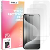 SIELO [3 PAKET] iPhone 15 pro max için Kore Hassas Mat Ekran Koruyucu, Kırılmaz Paperfeel Film [Parlama Önleyici ve Çizilmez] [Parmak İzi] [Mavi Işık] [HD-Ultra Şeffaf] [9H